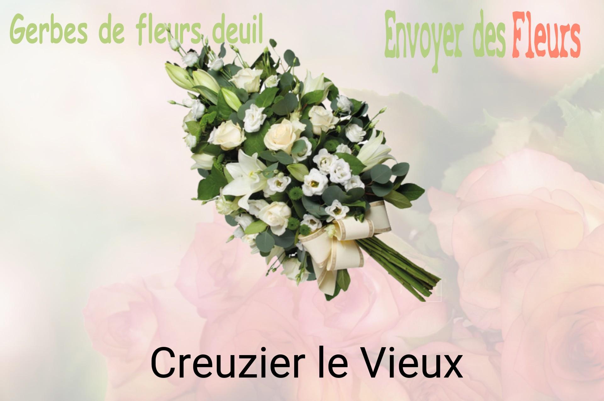 Gerbe de fleurs de deuil livrée à Creuzier-le-Vieux